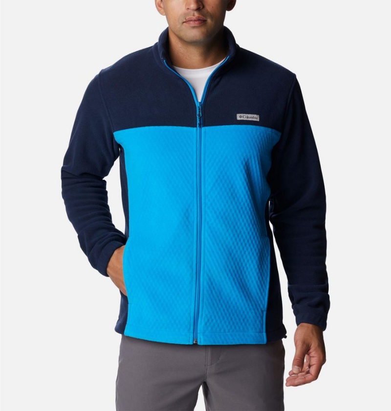 Blue Columbia Overlook Trail Full Zip Men\'s Fleece Jacket | 45813XAPF