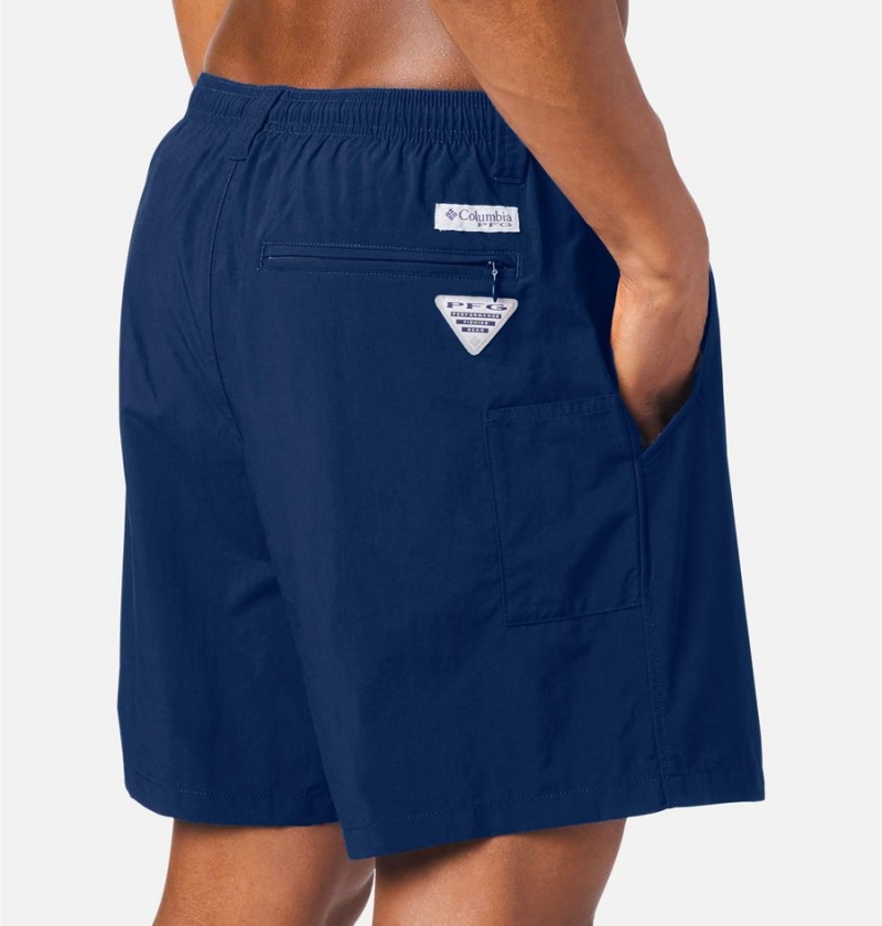 Blue Columbia PFG Backcast III Water Men's Shorts | 39241NEGX