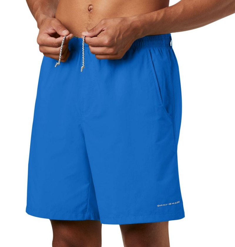 Blue Columbia PFG Backcast III Water Men's Shorts | 38052EJVS