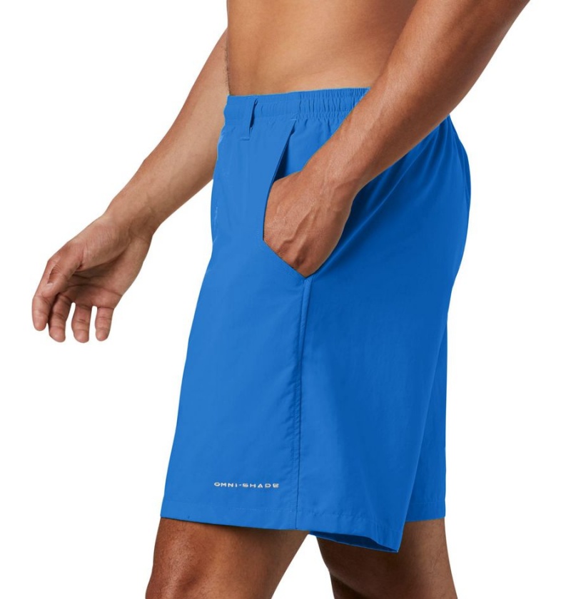 Blue Columbia PFG Backcast III Water Men's Shorts | 38052EJVS