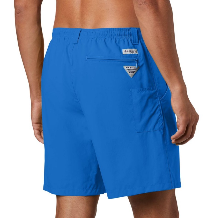 Blue Columbia PFG Backcast III Water Men's Shorts | 38052EJVS