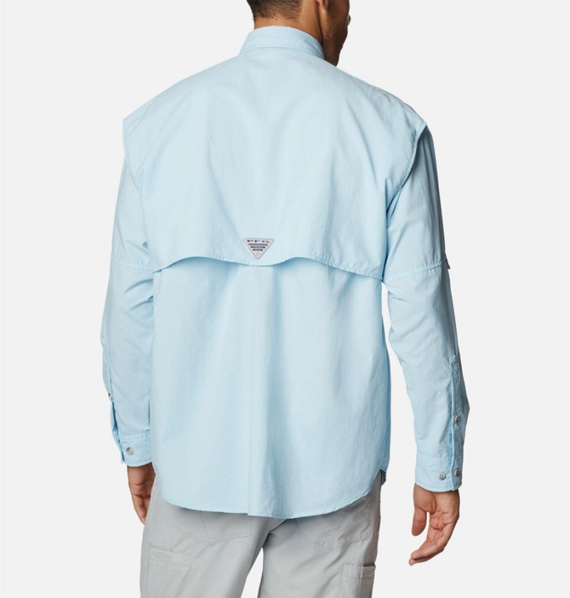 Blue Columbia PFG Bahama II Long Sleeve Men's Shirt | 28415EHZN