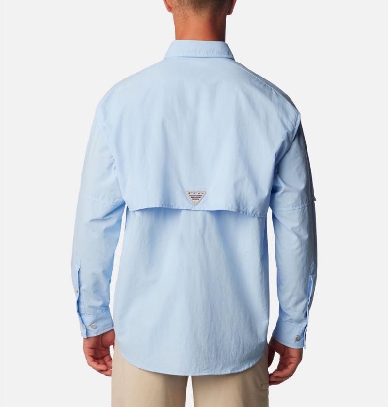 Blue Columbia PFG Bahama II Long Sleeve Men's Shirt | 30962FXTC