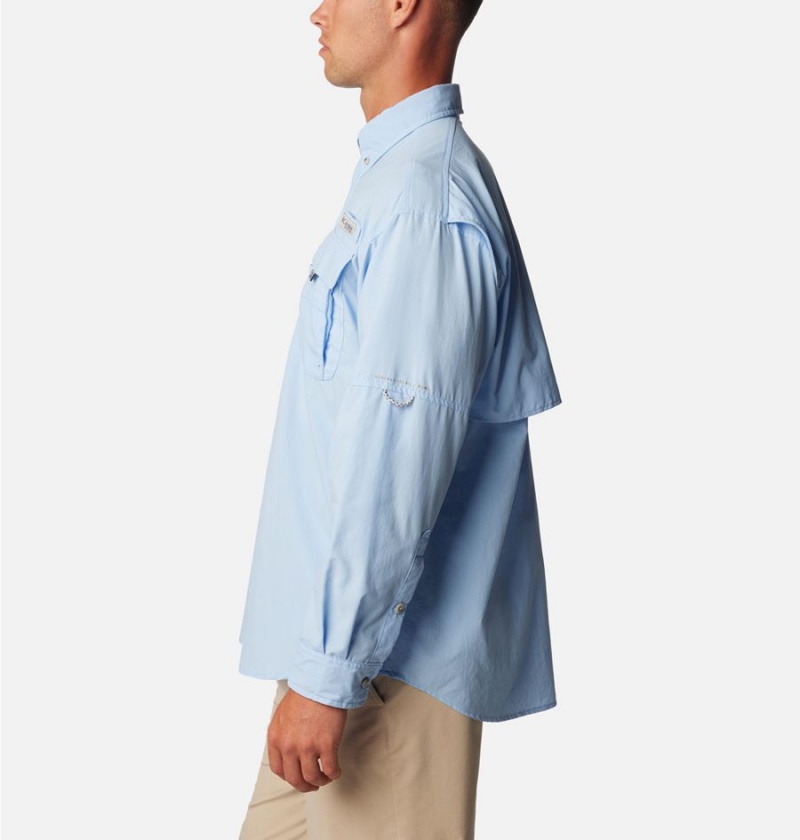 Blue Columbia PFG Bahama II Long Sleeve Men's Shirt | 30962FXTC