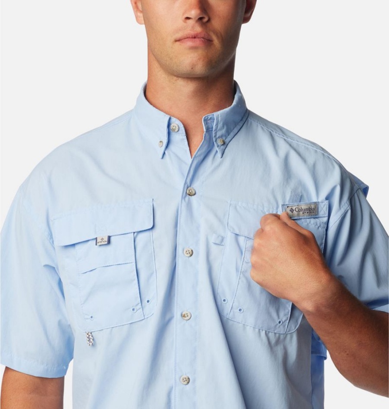 Blue Columbia PFG Bahama II Short Sleeve Men's Shirt | 76219SXAY