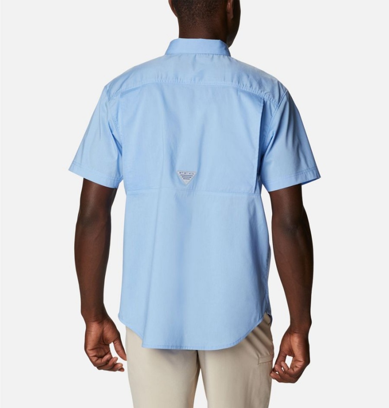 Blue Columbia PFG Bonefish Short Sleeve Men's Shirt | 61320SVMR