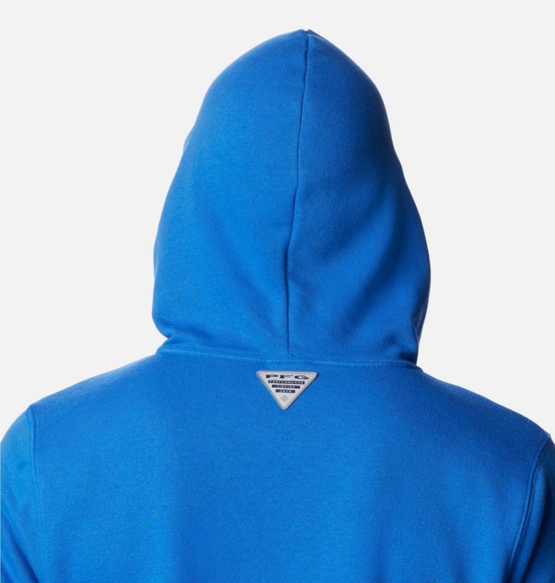 Blue Columbia PFG Elements Men's Hoodie | 06218EMDP