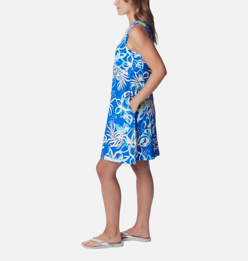 Blue Columbia PFG Freezer Tank Women's Dress | 16840RWDA