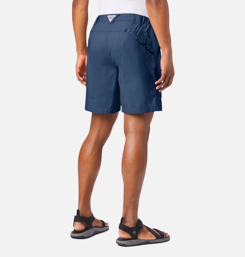 Blue Columbia PFG Half Moon III Men's Shorts | 03182ZCSK