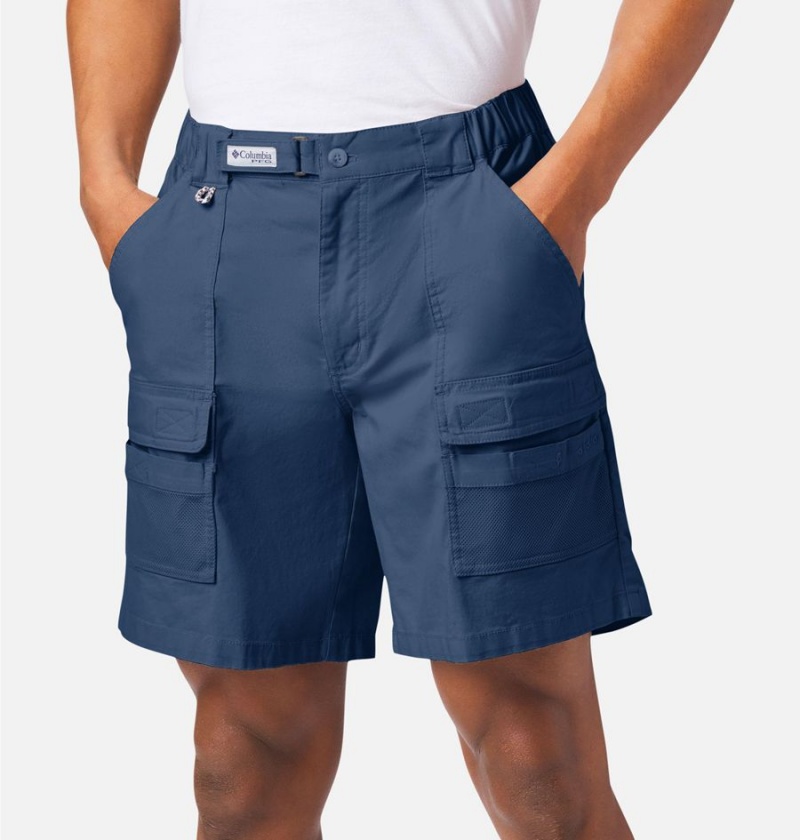 Blue Columbia PFG Half Moon III Men's Shorts | 03182ZCSK