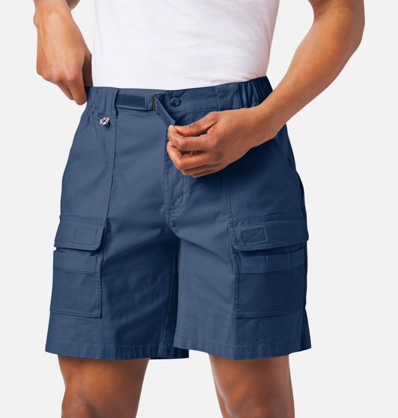 Blue Columbia PFG Half Moon III Men's Shorts | 03182ZCSK