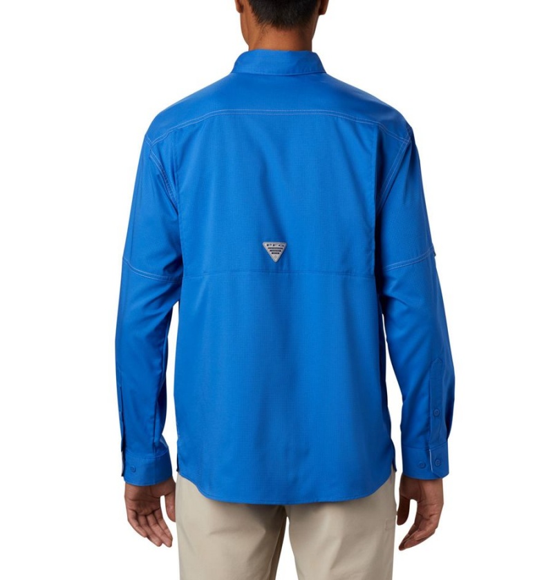 Blue Columbia PFG Low Drag Offshore Long Sleeve Men's Shirt | 34175KDYL