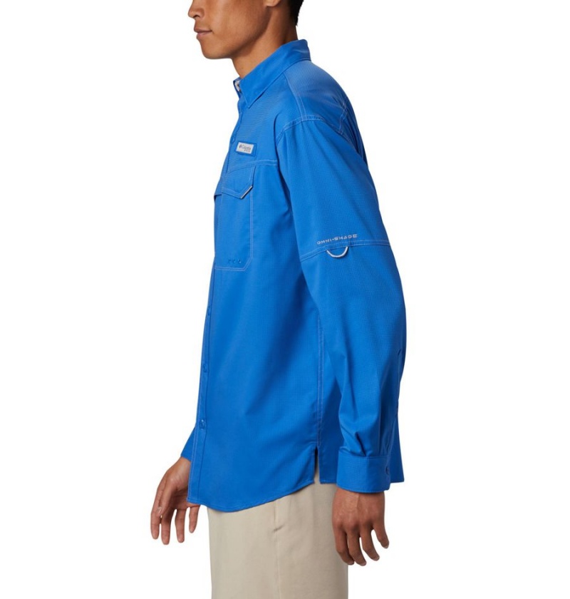 Blue Columbia PFG Low Drag Offshore Long Sleeve Men's Shirt | 34175KDYL