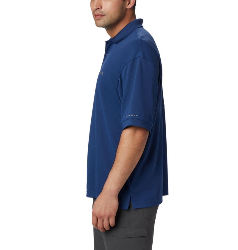 Blue Columbia PFG Perfect Cast Men's Polo Shirt | 68403LXCE