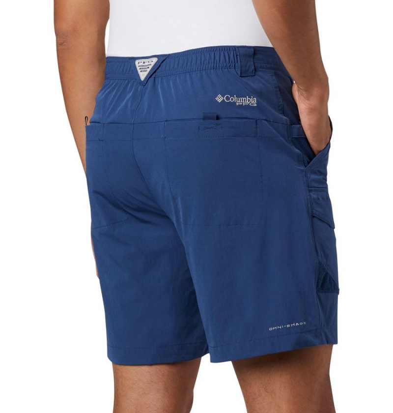 Blue Columbia PFG Permit III Men's Shorts | 17953CBZI