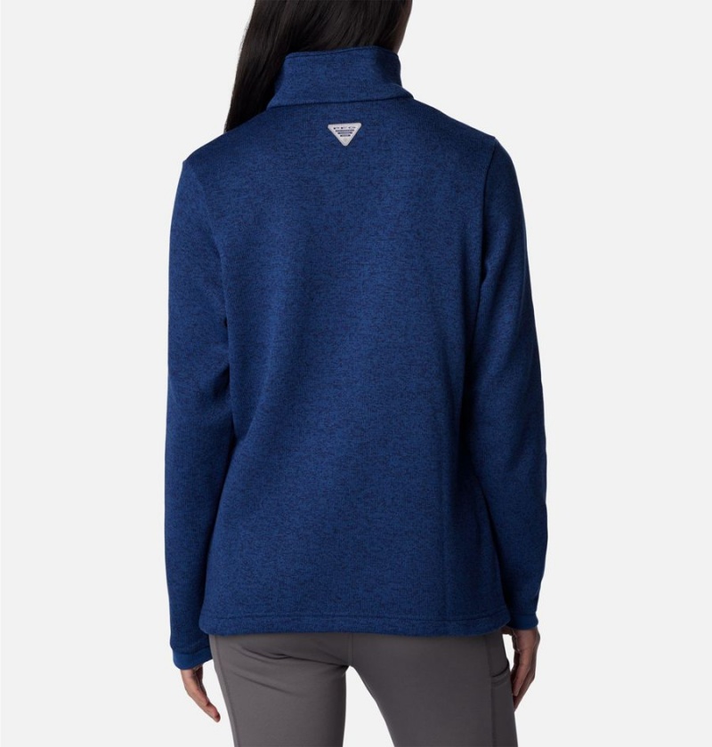 Blue Columbia PFG Reel Cozy Quarter Zip Women's Pullover | 51249PTYF