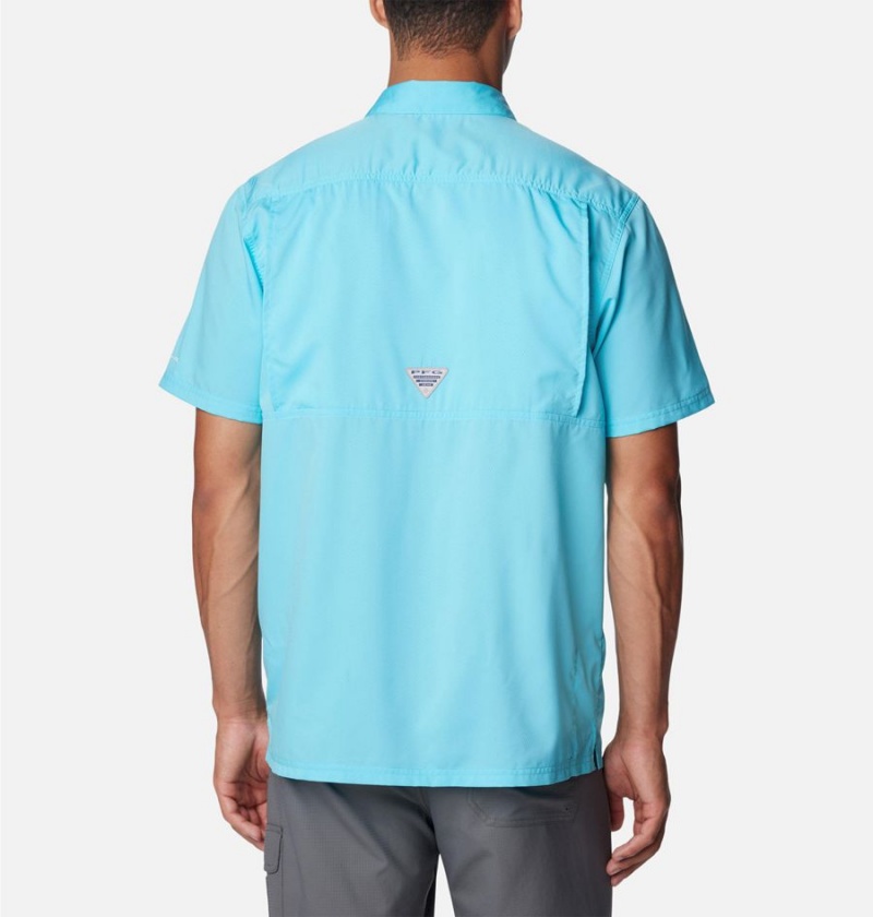 Blue Columbia PFG Slack Tide Camp Men's Shirt | 96025FNBK