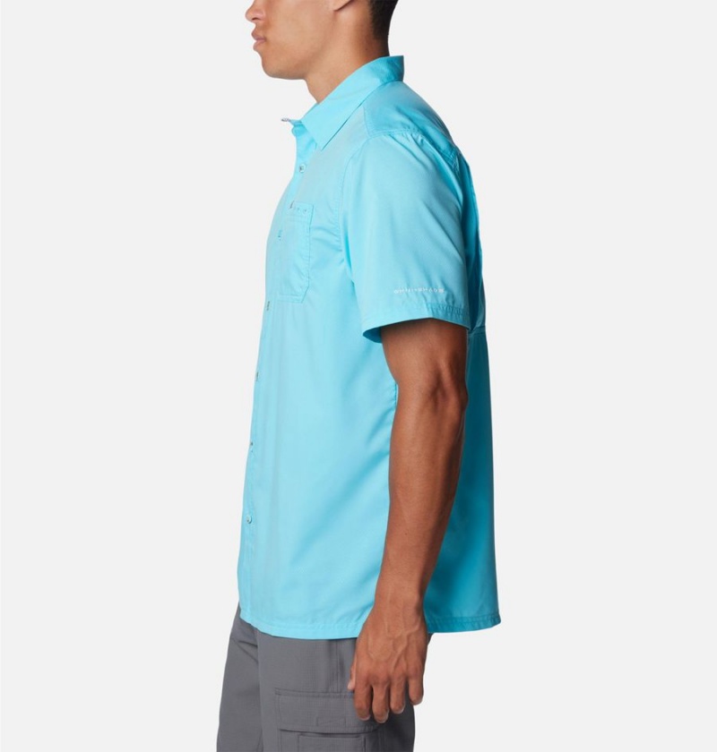 Blue Columbia PFG Slack Tide Camp Men's Shirt | 96025FNBK