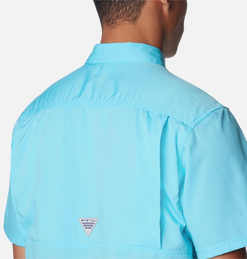 Blue Columbia PFG Slack Tide Camp Men's Shirt | 96025FNBK