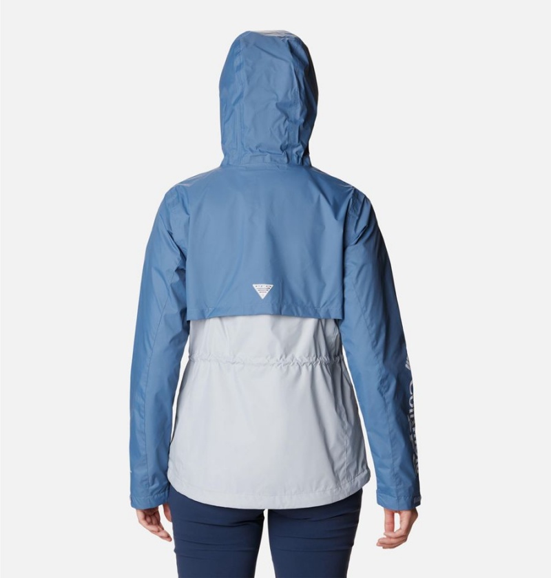 Blue Columbia PFG Storm Women's Rain Jacket | 72950YBAL