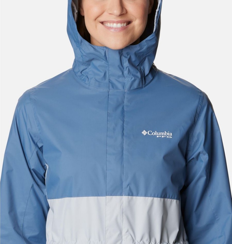 Blue Columbia PFG Storm Women's Rain Jacket | 72950YBAL