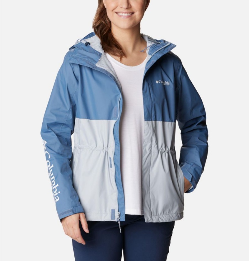 Blue Columbia PFG Storm Women's Rain Jacket | 72950YBAL