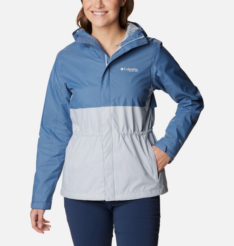 Blue Columbia PFG Storm Women\'s Rain Jacket | 72950YBAL