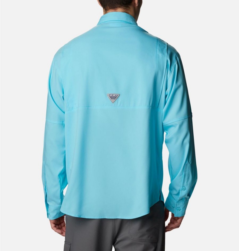 Blue Columbia PFG Tamiami II Long Sleeve Men's Shirt | 87620DXBS