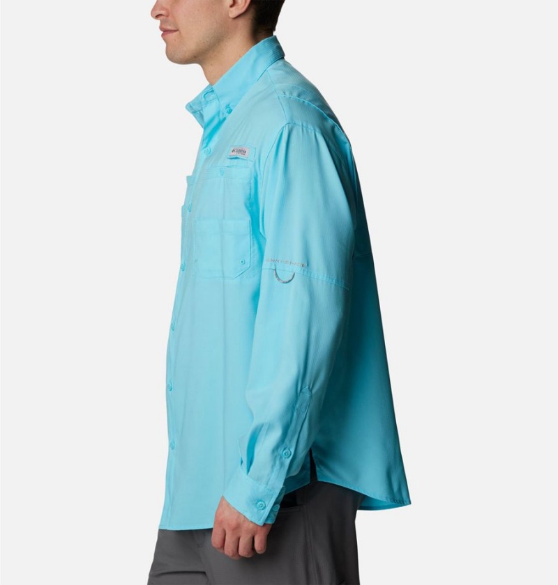 Blue Columbia PFG Tamiami II Long Sleeve Men's Shirt | 87620DXBS