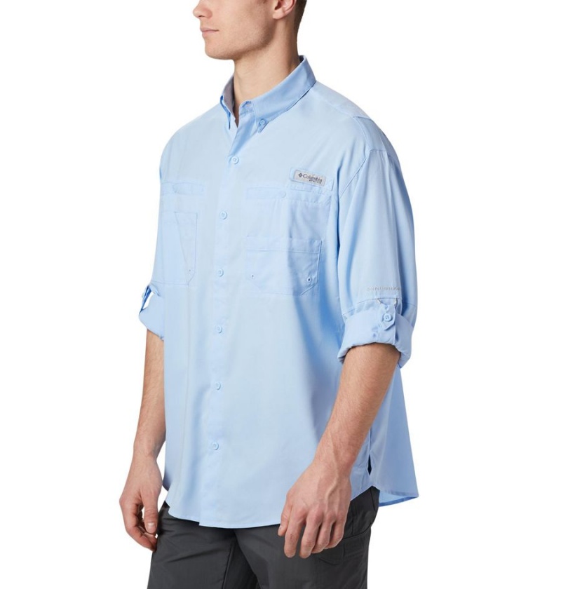 Blue Columbia PFG Tamiami II Long Sleeve Men's Shirt | 58316YACL