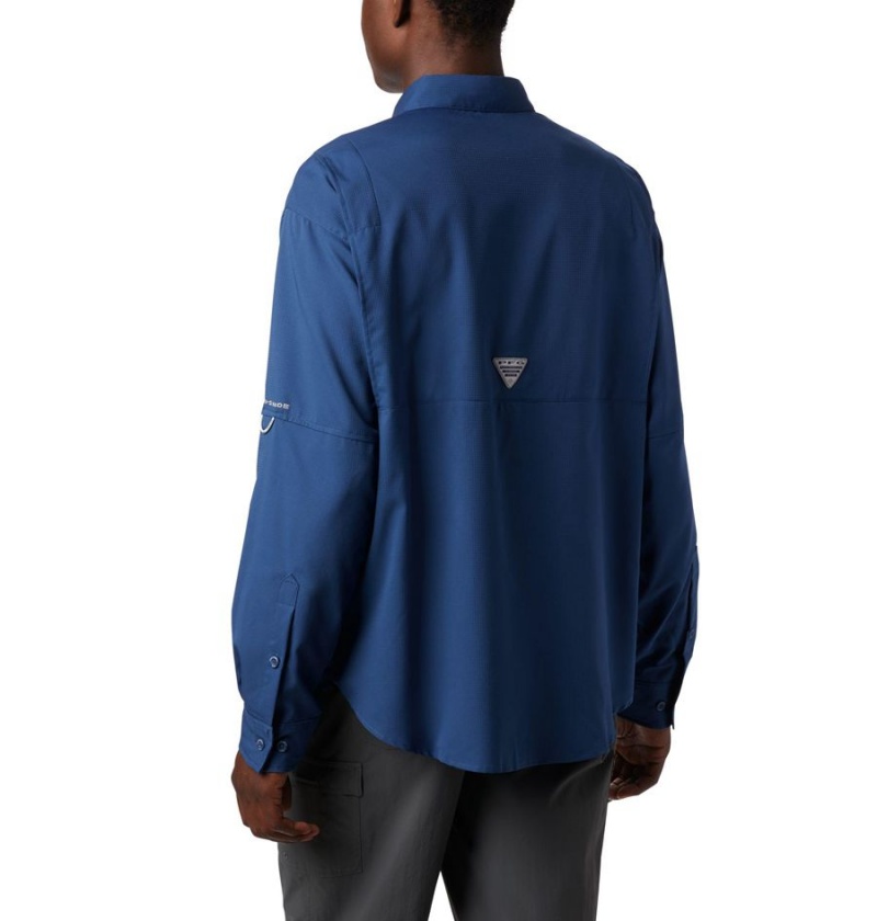 Blue Columbia PFG Tamiami II Long Sleeve Men's Shirt | 10827NGVY