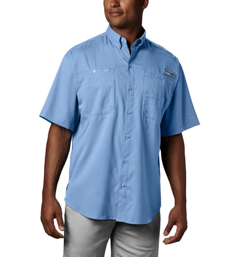 Blue Columbia PFG Tamiami II Short Sleeve Men\'s Shirt | 80915MNTS