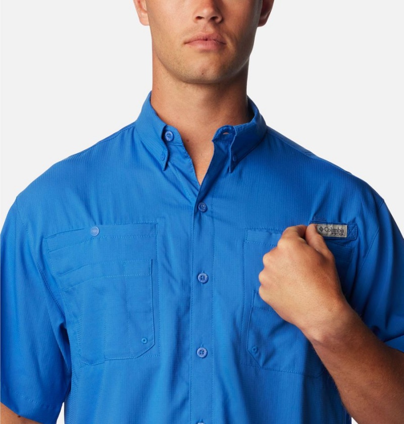 Blue Columbia PFG Tamiami II Short Sleeve Men's Shirt | 36850MTYJ