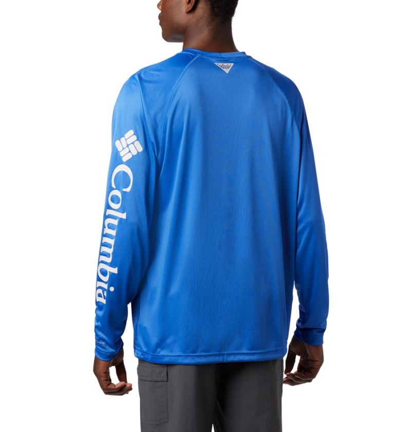 Blue Columbia PFG Terminal Tackle Long Sleeve Men's T-Shirt | 57902DXRO