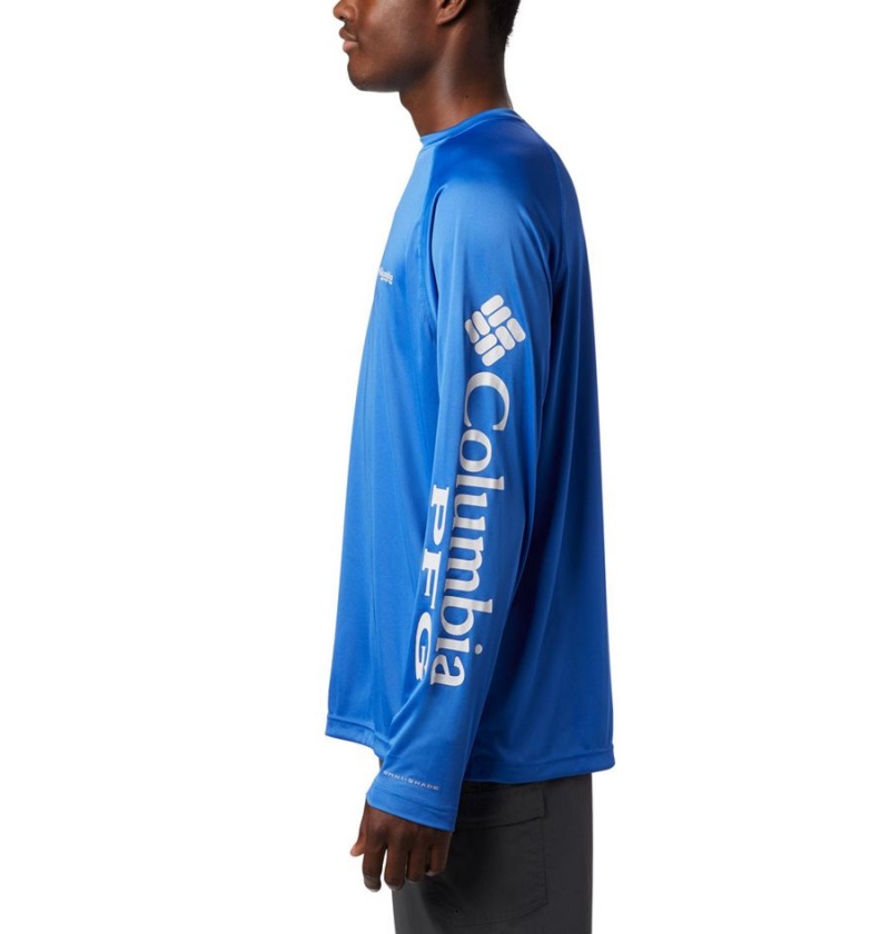 Blue Columbia PFG Terminal Tackle Long Sleeve Men's T-Shirt | 57902DXRO