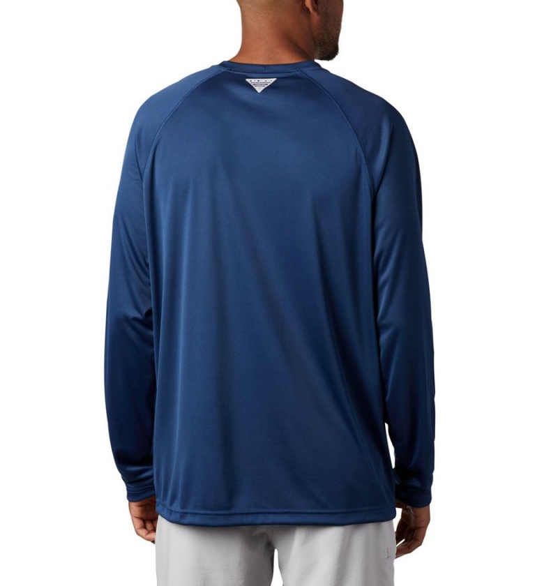 Blue Columbia PFG Terminal Tackle Long Sleeve Men's T-Shirt | 49216HVRG