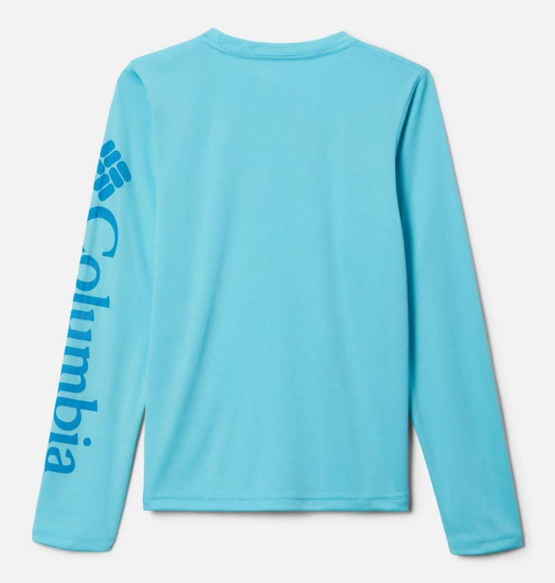 Blue Columbia PFG Terminal Tackle Long Sleeve Kids' T-Shirt | 63847DTSM