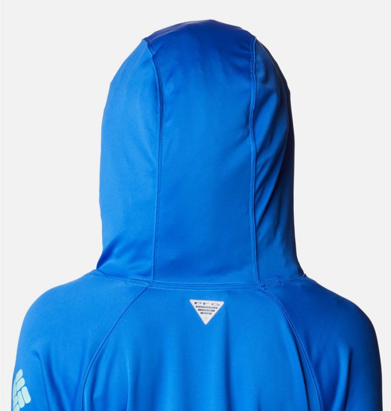 Blue Columbia PFG Tidal Tee Women's Hoodie | 32706PZVY