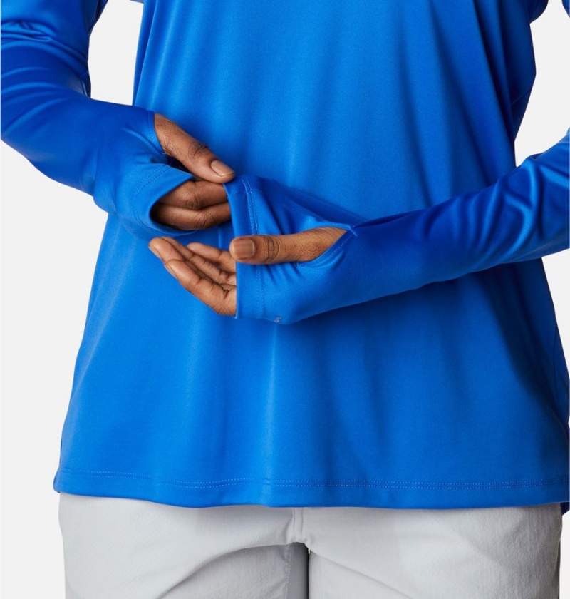 Blue Columbia PFG Tidal Tee Women's Hoodie | 32706PZVY