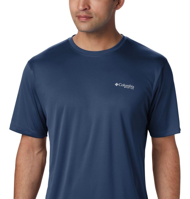 Blue Columbia PFG Zero Rules Short Sleeve Men's T-Shirt | 34178NHRU