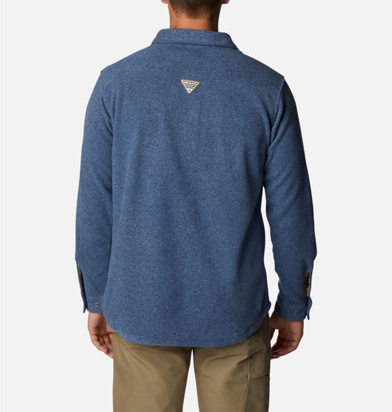 Blue Columbia PHG Bucktail Fleece Over Men's Shirt | 57936LGHF