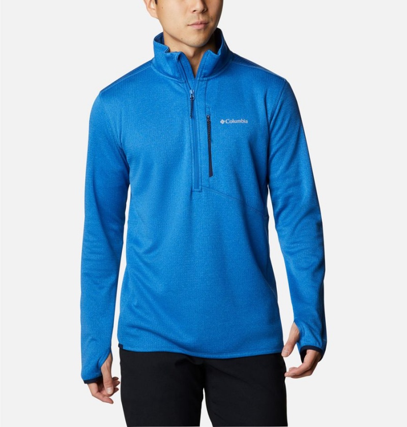 Blue Columbia Park View Fleece Half Zip Men\'s Pullover | 09673ZEMN