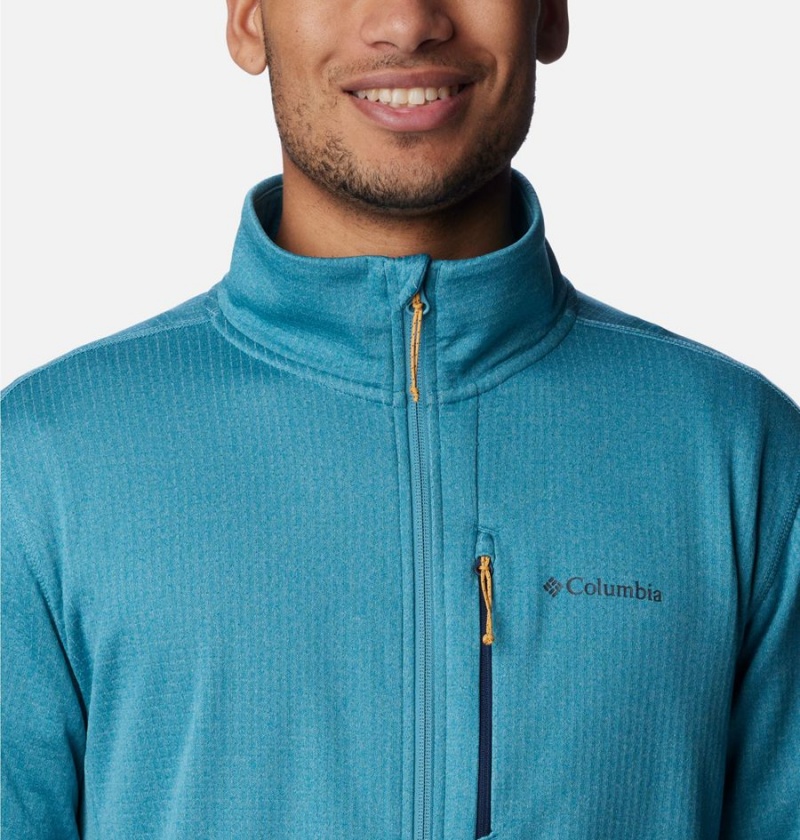 Blue Columbia Park View Full Zip Men's Fleece Jacket | 06372MLJV