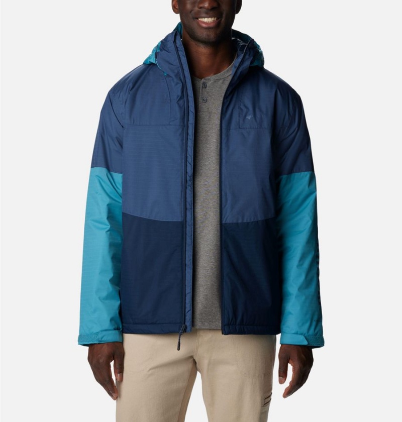 Blue Columbia Point Park Insulated Men's Puffer Jacket | 31479HIYM