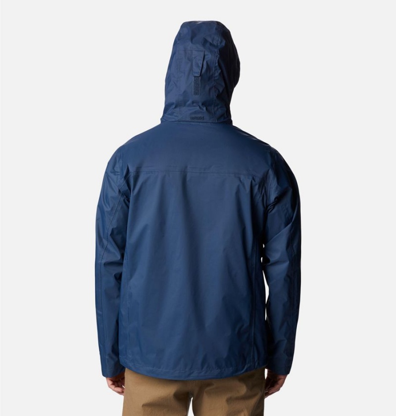 Blue Columbia Pouration Men's Rain Jacket | 48239SEIB