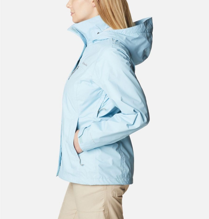 Blue Columbia Pouration Women's Rain Jacket | 64520WKEC