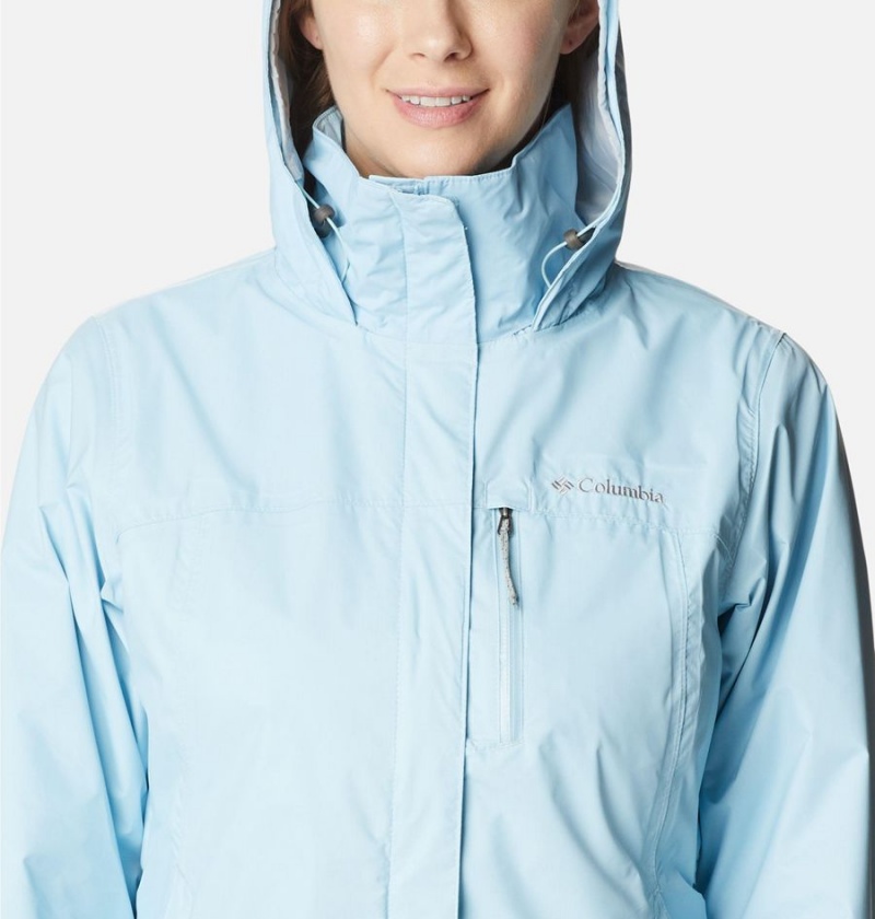 Blue Columbia Pouration Women's Rain Jacket | 64520WKEC