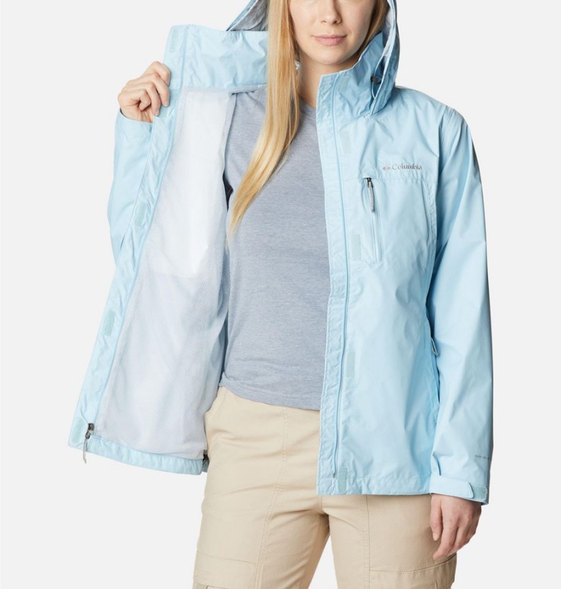 Blue Columbia Pouration Women's Rain Jacket | 64520WKEC