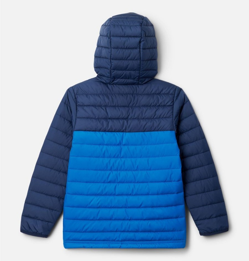 Blue Columbia Powder Lite Hooded Kids' Jacket | 49502YHGU