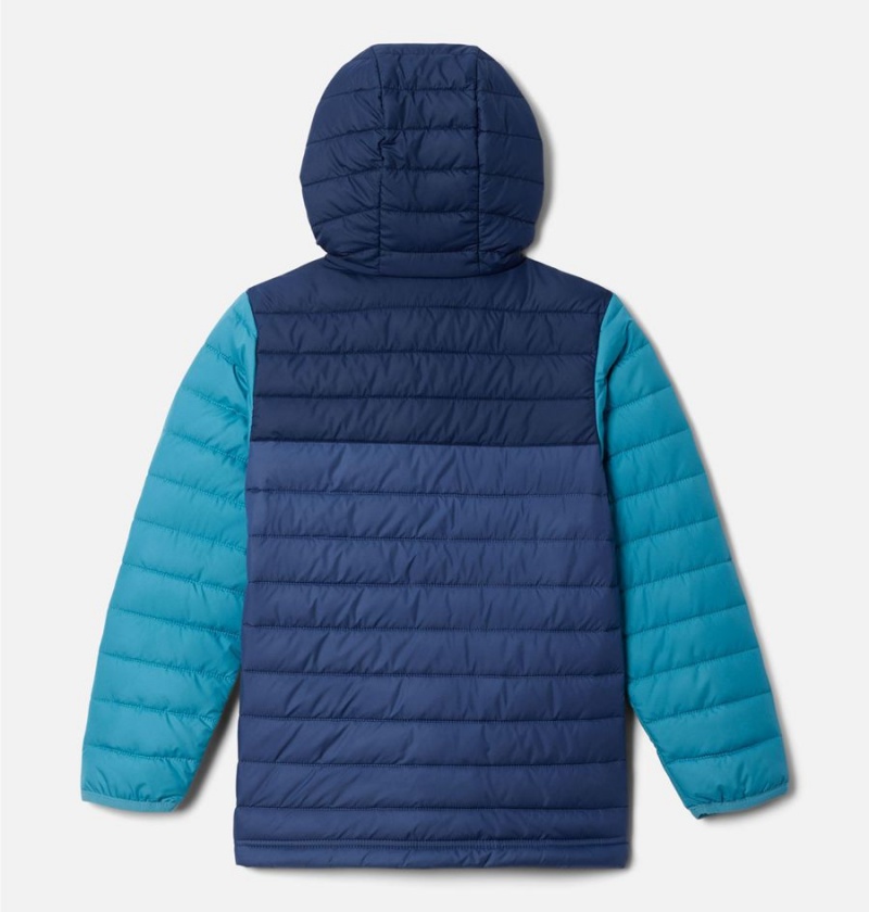 Blue Columbia Powder Lite Hooded Kids' Jacket | 13980AOZP